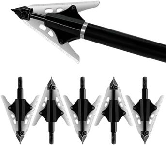 PATWING Hunting Broadheads 100 Grain, 6PK Archery Broadheads, Stainless Steel 3 Blades Fixed Blade Broadhead Arrow Tips Compatible with Crossbow and Compound Bow (100 Grain Black)