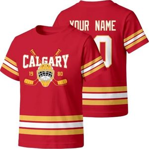 KREDE Calgary T Shirt Custom Name Number Gift for Kids Girl Boy