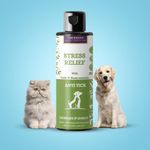 The Indian Pet Company Stress Relief Anti-Tick and Flea Dog Shampoo 200ml| for All Dogs and Cats|Anti Itch with tulsi and neem extracts| Balanced Ph, 100% Licksafe,paraben Free,Non-Toxic pet Shampoo