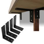 4 Heavy Duty Black Steel 6"x8" Countertop Support Brackets Corbel Lot L Shelf