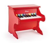Hape Playful Piano Toy | 18-Key Wooden Mini Musical Instrument Toy, Red