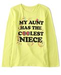 The Children's Place Girls' Long Sleeve Graphic T-Shirt, Coolest Niece, X-Large