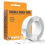 VIVNITS Double Sided Tape Heavy Duty - Multipurpose Removable Traceless Mounting Adhesive Tape for Walls，Washable Reusable Strong Sticky Strips Grip Tape