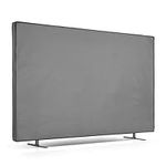 kwmobile Dust Cover for 75" TV - Fabric Case TV Protector for Indoor Flat Screen TVs - Light Grey