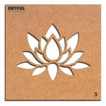 Artful Aesthetics Rose Wooden Rangoli Stencil for Diwali Decoration | Home and Festival Decoration, Size 12x12 inch Stencil for Art and Craft, Painting - Rangoli Stencils-12x12-3