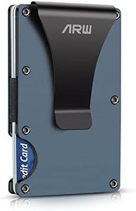 ARW Slim Wallet with RFID Protection, Card Holder, Men's Metal Wallet with Money Clip