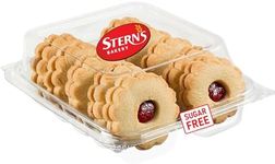 Sugar Free Linzer Tart Cookies | Strawberry | Diabetic Friendly Cookies | Shortbread Cookies | Italian Cookies | Jelly Filled Cookies | Low Cholesterol & Low Sodium | 9 oz Stern’s Bakery