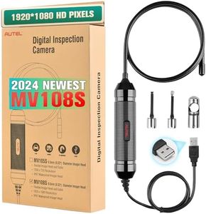 Autel MaxiVideo MV108S Digital Inspection Camera, 2MP 1920x1080 HD, Waterproof USB Endoscope, 8.5mm Ultra-Slim Borescope Snake Camera + LED Light, Work with Autel Scanner & PC, MV108 MV105S Upgrade