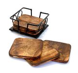 Wood Coasters With Holders