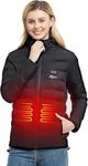 Telguua Heated Jacket for Women with 14400Mah Battery Pack, Heated Gilet Lightweight Heated Waistcoat Winter Body Warmer and Waterproof Windproof for Riding Bicycle and Motorcycle