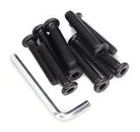 binifiMux 10-Pack Black 5/16-18x3" Black Hex Socket Cap Screws Bolts for Furniture Chair Table Desk Crib Bed, Full Thread