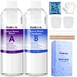 FansArriche Epoxy Resin - 800 ml / 850 g Crystal Clear Epoxy Resin for Casting and Coating - Easy Mix 1:1 Ratio Transparent 2 Part Resin for Table Tops, Tumbler, Jewelry Making, Craft Decoration