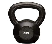 RV Powder Coated Solid Cast Iron Kettlebell Weights (Weight 8KG)