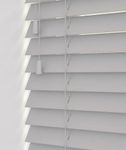 Grey Real Natural Wood Wooden Venetian Window Blind Matching String Finish 50mm Slats Home Office Bedroom 90cm Width x 120cm Drop