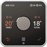 Hive Thermostat for Heating (Combi Boiler) with Hive Hub - Energy Saving Thermostat – to highlight the boiler needed is a combi boiler, Black,chrome