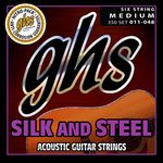 GHS Strings Acoustic guitar Set (Medium, Silk and Steel)