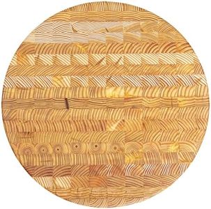 Larch Wood Canada End Grain Round Cutting Board Classic, Standard Line, Handcrafted for Professional Chefs & Home Cooking, 14.5" Diameter x 1.6" Thick