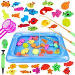 GOLDGE 42 pieces fishing toys bath toys bath toys water game perfect educational game gift for children