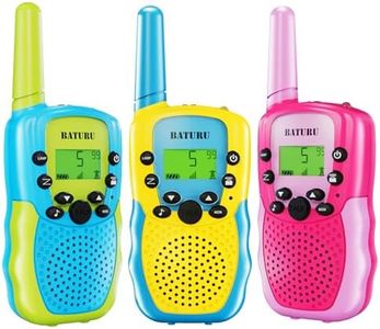 BATURU Walkie Talkies for Kids 3 Pack, Girls Toys Age 6-8 8-10 Birthday Gifts, Indoor Play, Outdoor Camping & Hiking, Toddler Walkie Talkies Age 3-5, Easy to Use, 22 Channels, 3 Miles Range
