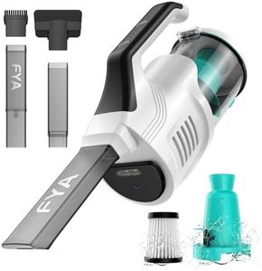 FYA 5-in-1 Wireless Handheld Vacuum Car Vacuum Cleaner with LED Light for Home, 10kpa Powerful Suction Lightweight Portable Vacuum for Pet, Cordless Vacuum for Carpet Stairs Pet Hair Deep Cleaning