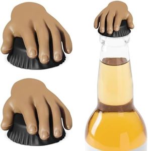 NightCap Prevents Drink Spiking - Silicone Bottle Caps to Fit Glass Beer Bottle Tops, Wine Bottles, and Plastic Soda Bottles, Beer Cap Cover, Key chain & Pouch Included, Light 2 Pack