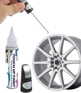 ESEWALAS Two-In-One Car Rim Paint Pen,Car Wheel Scratch Remover Anti-rust Wheel Hub Paint Scratch Repair,Car Wheel Scratch Fix Rim Touch Up Paint,Car Rim Paint Fill Pen for Car Wheel Repair (Silver)