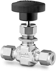 SWAGELOK SS-1RS-6 0.73 CV, REGULATING STEM, 3/8 IN TUBE FITTING, 0.250 IN ORIFICE, STAINLESS STEEL, INTEGRAL BONNET NEEDLE VALVE, 5000 PSIG @ 100 DEG F/344 BAR @ 37 DEG C, STRAIGHT (2-WAY) FLOW PATTER