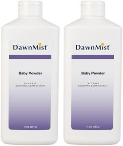 Dukal DawnMist Cornstarch Baby Powder 14 oz – Pack of 2 | Gentle, Talc-Free Formula for Baby & Adult Use, Soothes & Absorbs Moisture
