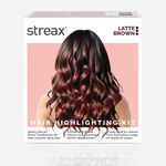 Streax Hair Colour Highlight Kit | Brown Hair Colour, Latte Brown - Pack of 1 I Enriched with Walnut & Argan Oil I Hair Colour for Women | Rich, vibrant, Easy to use, DIY Application