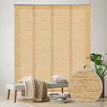 GoDear Design Adjustable Vertical Blinds, Sliding Door Blinds, Window Blinds & Shades, Room Divider, Extendable Track from W:116-218 cm x H:Up to 244cm, Trimmable Panel Curtains, Twist Roll