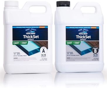 TotalBoat Thickset Deep Pour Epoxy Resin Kit - Gallon Crystal Clear Formula for 1/2" - 2” Pours - Fast Cure Epoxy Resin for Casting, River Tables, Flower Preservation, DIY Crafts & Wood Filler
