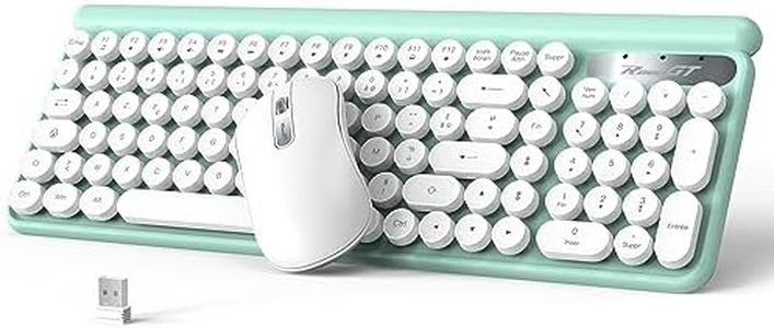 RaceGT Clavier Souris sans Fil, Clavier AZERTY et Souris, Pack Souris Clavier Silencieux Ergonomique, avec Récepteur USB 2.4GHz, pour PC/Laptop/Windows/MacOS-Cyan