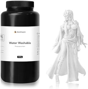 NextShapes Water Washable 3D Printer Resin, Easy to Clean, High Precision 405nm UV Fast Curing Photopolymer Resin for MSLA/DLP/LCD 3D Printing (White, 1000g)