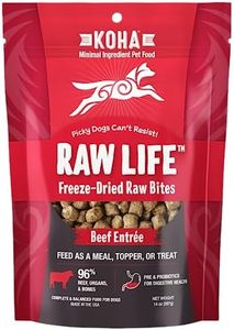 KOHA Raw Life Freeze-Dried Raw Bites Beef for Dogs, High Protein Meal, Topper, and Treat for Picky Eaters, 14oz Bag