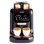 Arcadia Automatic Turkish Coffee Maker, Direct-to-Cup, Digital Control, LED Display, Brewing Temperature Adjustment, Slow Brew Option, 1 or 2 cups, 1L capacity, Auto-Wash, Black, 700W, 3-pin UK Plug