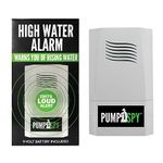 PumpSpy Battery Operated High Water Alarm - Water Detector Alarm w/ 6-Foot Water Level Sensor Extension, Loud Water Sensor Alarm, Easy to Install Water Leak Detector, Water Leak Sensor w/ Battery