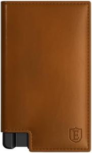 Ekster Men's Wallet PRO | RFID Blocking Parliament Leather Minimalist Wallet | Holds 14 Cards & Cash | Slim Cardholder for Men w/Push Button Designed for Quick Card Access | Tan