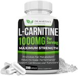 Extra Strength L-Carnitine - 200 Capsules - 1000mg Per Serving - Boost Your Metabolism and Increase Performance