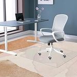 HEADMALL Office Chair Mat with Lip 36 x 48 Inches Rolling Chair Mat for Carpet Floor Mat for Low Medium Pile Carpet Rectangle Clear Hard New Material Heavy Duty 0.14 Inches Thickness