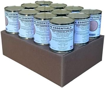 Future Essentials Canned Hot Chocolate Mix – Ready-to-Use Creamy Hot Cocoa Mix for Emergency Kits, Family Use, or Cozy Winter Days – 15-Year Shelf Life – 19 oz Canister (Pack of 12)