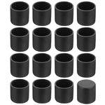 uxcell 36Pcs Chair Leg Caps, 18mm (5/7 Inch) Non-Marking PVC Chair Leg Tips Non-Slip Chair Leg Floor Protectors Round Table Covers End Caps for Furniture, Black