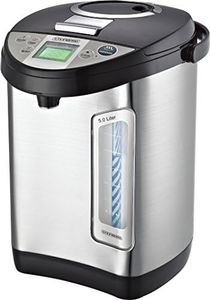 Thermopot 5 l | Distributeur d'eau | Écran LC | Idéal pour le vin chaud | Distributeur d'eau chaude en acier inoxydable | Bouilloire à vin chaud | Distributeur | Bouilloire à thé | Bouteille isotherme