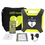 AED Trainer with Remote Control, CPR Training Defibrillator Simulator, 8 Training Scenarios, 4 Prompts Voice - English, French, Italian, Chinese, First Aid Train Machine, XFT-120GA