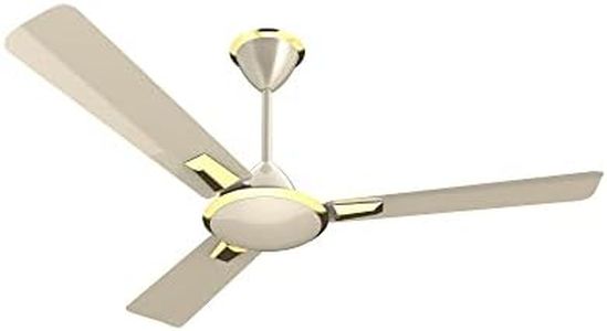 Crompton PREMION AURA PRIME 1200 mm Ceiling Fan for Home | Premium Designer | Anti-Dust | Superior Air Delivery | 1 Star Rated Energy Efficient Fan | 2 Years Warranty | (Husky Gold), Pack of 1