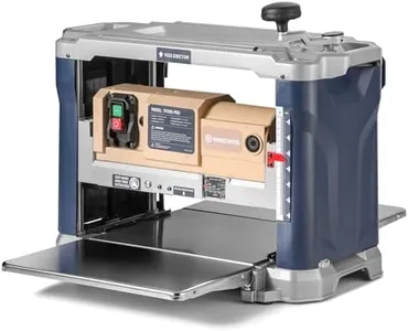 WOODSTARTER 13-Inch Wood Planer:10000RPM benchtop model,3 HSS blades,21FT/min speed,0.25”-6.2'' adjustable cutting thickness,multi-size dust port,overload protection.Ideal for woodworking