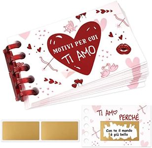 24pz Calendario Avvento D’Amore Bigliettini Gratta E Vinci Personalizzato Valentine Day Idea Regalo per Lui e Lei Scritta Ti Amo Perché Regalo Fidanzati Matrimonio Anniversario DIY