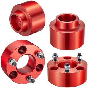 EVIL ENERGY 3" Front and 2" Rear Leveling Lift Kit Compatible with 2006-2024 Ram 1500 (4WD Only), 2005-2011 Dakota (2WD Only), 3 inch Front and 2 inch Rear Suspension Forged Strut Spacers Red