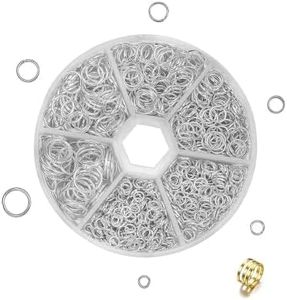 O Ring Connectors 1050Pcs Stainless Steel Quality Jump Rings Metal Open Jump Rings Set 304 Stainless-Steel Jump Rings for Jewelry Making Connectors (Silver)