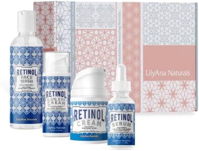 LilyAna Naturals Skin Care Set - Retinol Set with Face Wash, Eye Cream, Serum, and Retinol Cream - Skin Care Products