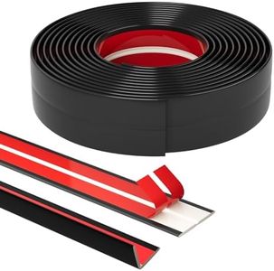 Elvone 40 Feet Inside & Outside Corner Trim Molding, Flexible Peel and Stick Corner Guards Protector for Tile and Wall Edges Gaps, Black